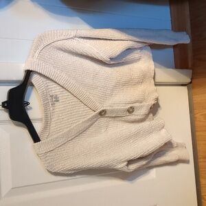 American Eagle Cream V Neck Cardigan, Medium
